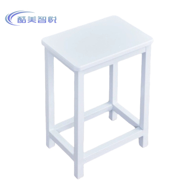 酷美智悦 圆角边方凳四梁纯白色45*24*34cm KM-JZ351 个