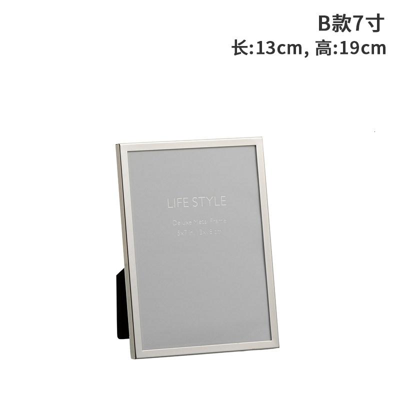 ins北欧金属创意相框摆台5寸6寸7寸8寸10寸美式欧式玻璃照片摆件 简约