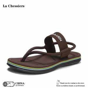 La Chessiers男士拖鞋室外休闲潮流两用沙滩男鞋青年海边时尚个性轻便凉拖