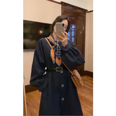 FISHBASKET大Eees赫本风气质流行高端大气韩版宽松中长款小个子风衣外套女风衣女