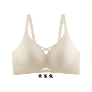 无痕内衣女聚拢小胸果冻胶软支撑收副乳防下垂裸感舒适文胸罩