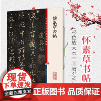 怀素草书帖 彩色放大本中国著名碑帖孙宝文编上海辞书出版社 书法篆刻碑帖鉴赏毛笔字练习临摹字帖