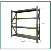 领荣 收纳架 货架 置物架 军绿色 200*200*80cm