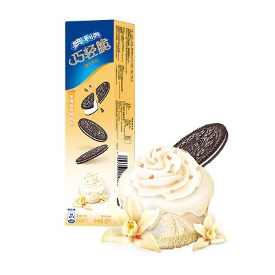 奥利奥(OREO)饼干巧轻脆夹心薄片柔滑香草慕斯味95g*6盒(美味小食)