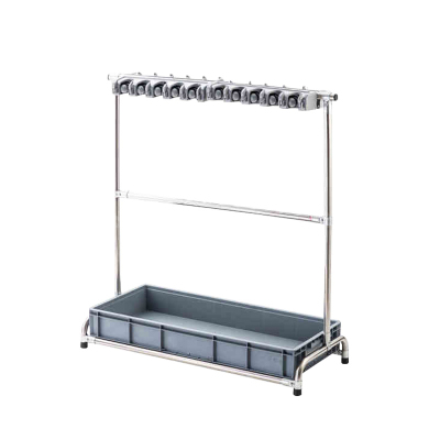 翌嘉YJ4122147 不锈钢拖把架可移动扫把架落地式拖把架 20挂24钩 带接水盆