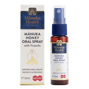 蜜纽康Manuka Health 天然麦卢卡蜂胶喷雾 MGO400+ 20ML 1瓶装 UMF12+ 新西兰进口