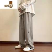 YANXU垂坠感裤子男款夏季薄款潮牌卫裤日系大码宽松直筒阔腿运动休闲裤