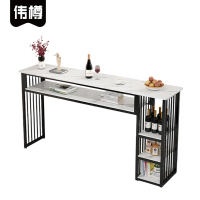 伟樽双层岩板吧台桌160*40*105cm张