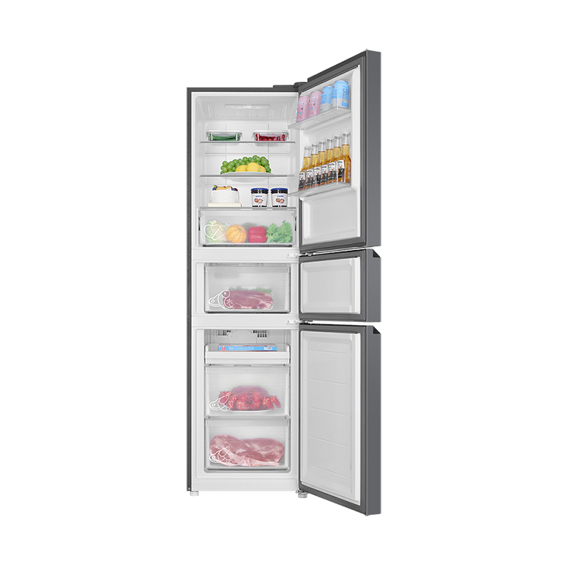 海尔 BCD-217WGHC3E9S9 三门冰箱 217升 风冷变频 自动除霜 星辉银独立式设计