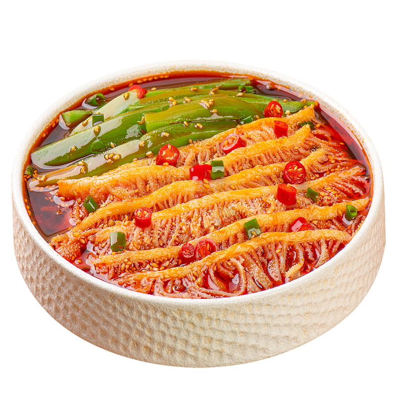 品品冷吃双拼 千层肚+贡菜600g 麻辣红油捞汁凉拌零食凉拌下酒菜