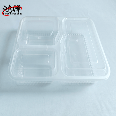 鸿泽一次性餐盒三格 箱