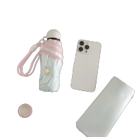 至桓牌 ins五折太阳伞小巧便携雨伞晴雨两用黑胶防晒防紫外线加大伞面女 个