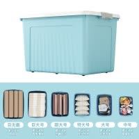 [大容量]收纳箱家用住校宿舍收纳神器整理箱衣服被子储物箱特大号