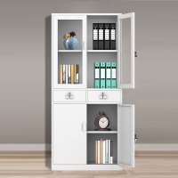 翌嘉 YJ-20068 文件柜钢制铁皮柜资料柜中二斗文件柜