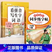 [三年级下]练字帖+看拼音写词语 [正版]小学语文同步练字帖一年级二年级下册三四五六年级人教版字帖每日一练硬笔钢笔字贴小