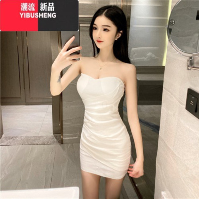YIBUSHENG性感抹胸连衣裙夜场新式工装紧身显瘦低胸包臀裙小个子内搭短裙女