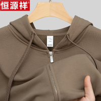 恒源祥连帽开衫卫衣男士春秋季宽松上衣运动休闲拉链外套长袖体恤