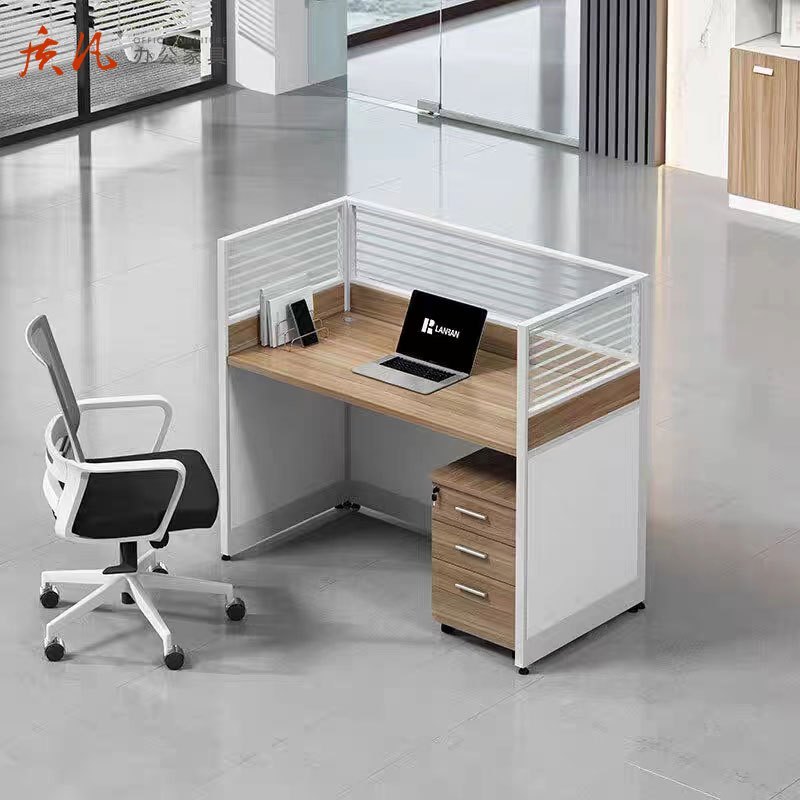 质凡职员办公桌简约屏风卡座员工位电脑桌 单人位[不含柜]