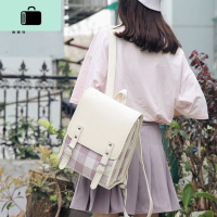 文艺范双肩包女2019新款韩版百搭时尚帆布少女背包学生书包小清新NEW LAKE