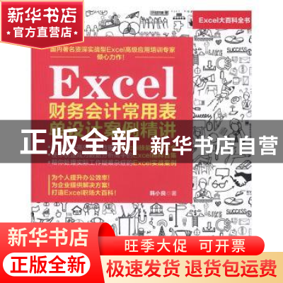 正版 Excel财务会计常用表单设计案例精讲 韩小良 水利水电出版社