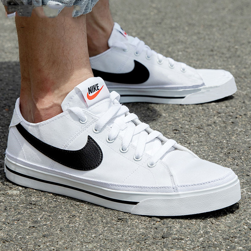 nike耐克帆布鞋男鞋2021新款运动小白鞋低帮休闲鞋cw6539-101