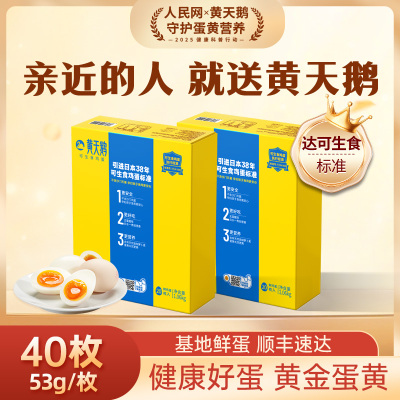 顺丰快递[黄天鹅]黄天鹅可生食高品质鲜鸡蛋 40枚 可生食鸡蛋1