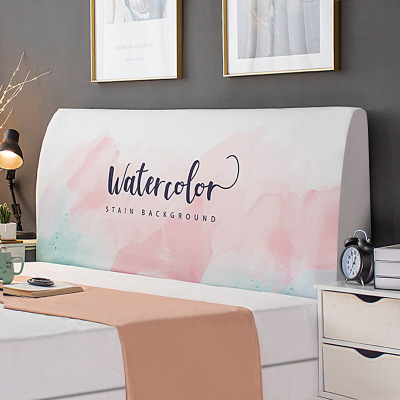 床头套罩北欧风格全包通用防尘软包保护床靠背简约现代木 迷雾彩云 高度50-65*长度220cm通用款