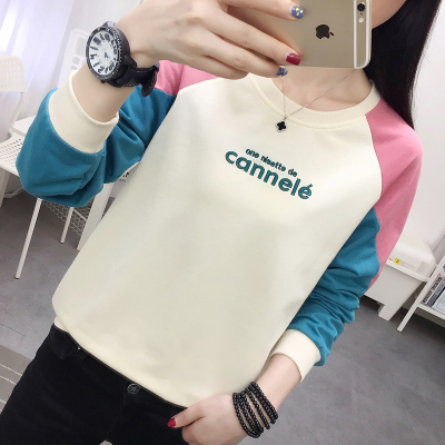 语娄春秋韩版春天长袖t恤女装宽松百搭秋衣外穿上衣服休闲大码丅小衫2021大码女装