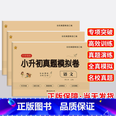[冲刺名校 全3本]真题模拟卷-语数英 小学升初中 [正版]小升初真题模拟卷2024新版语文数学英语 小学毕业升学系统总