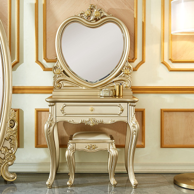 欧式梳妆台卧室小户型迷你化妆台女单人公主80cm小型梳台桌