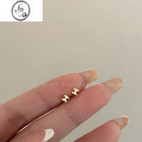 JiMiS925银针H字母耳钉女小巧精致高级感轻奢耳环睡觉不用摘百搭耳饰