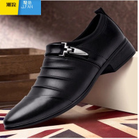 聚范新款男士皮鞋透气男鞋时尚男皮鞋尖头英伦拍摄鞋商务正装休闲男鞋
