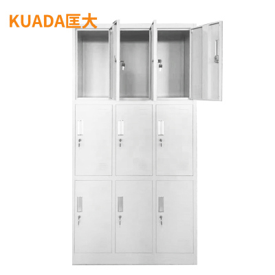 匡大储物柜钢制九门更衣柜铁皮储物柜换衣柜存包柜带锁碗柜鞋柜九门更衣柜 KDT359