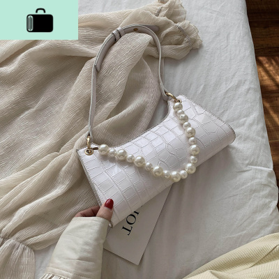 高级感包包洋气女包2020流行新款潮百搭ins单肩腋下包珍珠手提包NEW LAKE女士单肩包