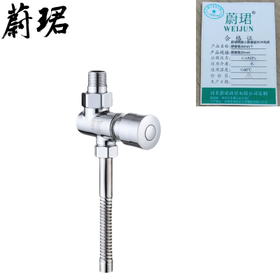蔚珺明装小便器延时冲洗阀铜镀铬20mm个