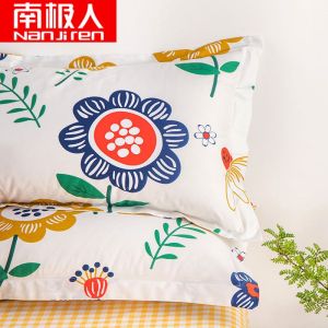 枕头套装一对家用枕套带枕芯单人48x74cm