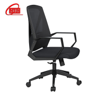 DXBG工作椅写字椅舒适靠背书房书桌椅子转椅魅影黑固定扶手