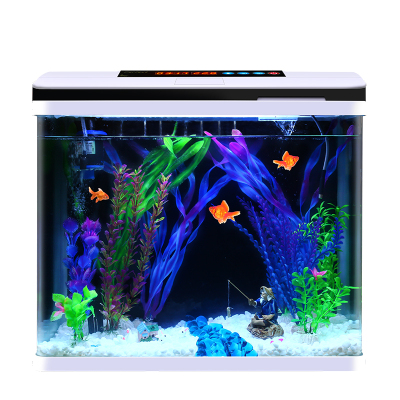 鱼缸新款水族箱客厅办公室家用小型懒人免换水玻璃桌面金鱼缸