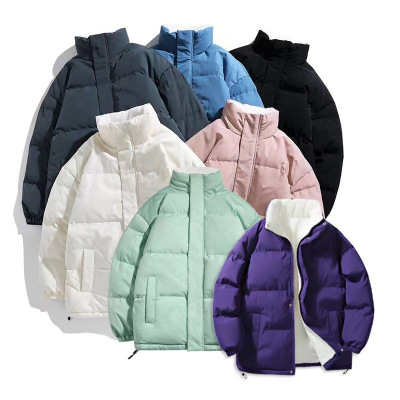 男装秋冬季新款立领棉衣男加绒加厚棉服韩版宽松休闲面包服外套男