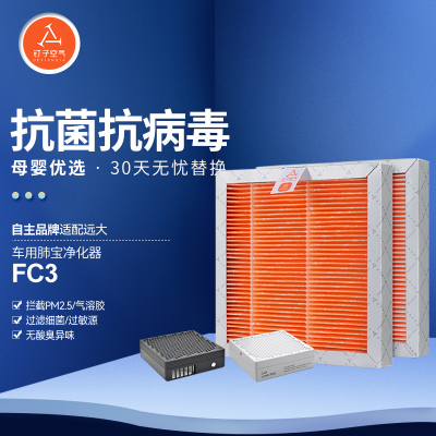 适配远大车载空气净化器肺保滤芯过滤网FC1/FC2/FC3车用耗材pm2.5