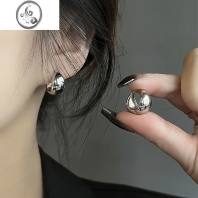 JiMi极简个性冷淡风高级感小众设计感耳环耳扣日常百搭气质复古耳饰