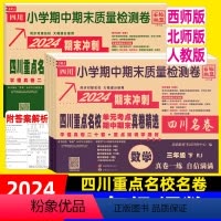 2本]语文+数学(人教版) 二年级下 [正版]2024北师版西师版小学四川重点名校名卷真卷二年级下册语文数学人教版