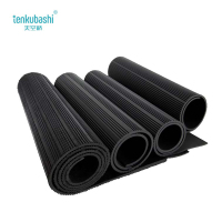 天空桥 绝缘橡胶垫 黑色条纹8mm*1m*5m 卷