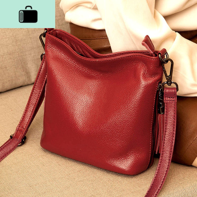 皮迷你水桶包女2020新款潮皮单肩斜挎包女小包时尚流苏手提包NEW LAKE女斜挎包