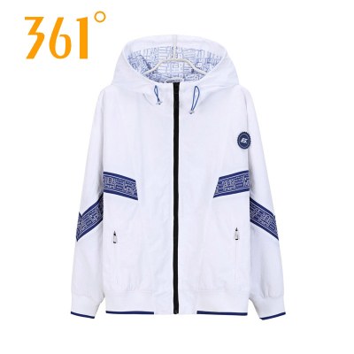 361度运动外套男秋季新款电竞运动外套百搭时尚撞色连帽单夹克