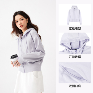 361°女装新款针织加绒外套宽松舒适上衣662538603