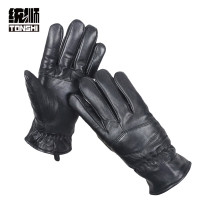 统狮绵羊皮手套 PS17 双 黑色