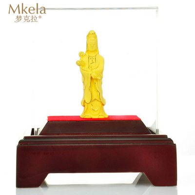  梦克拉 工艺铸金工艺摆件 观音送福 其他克重