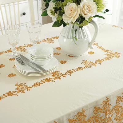 家柏饰(CORATED)椭圆形餐桌布pvc桌布防水防烫防油免洗茶几座布蕾丝塑料台布欧式