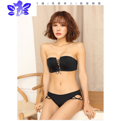 Ideamini无肩带抹胸文胸防走光裹胸贴聚拢婚纱隐形无带内衣性感防滑美背